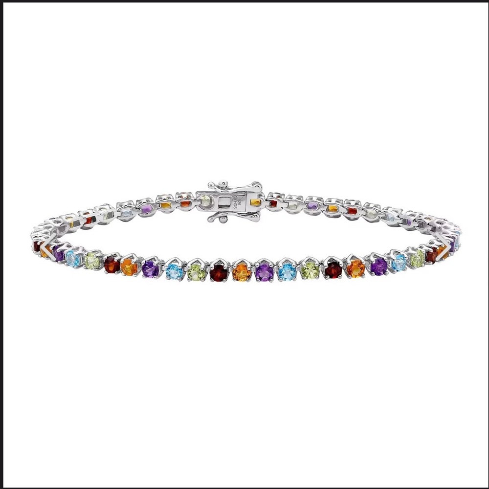 Helzberg Diamonds multi color Gemstone Bracelet NEW